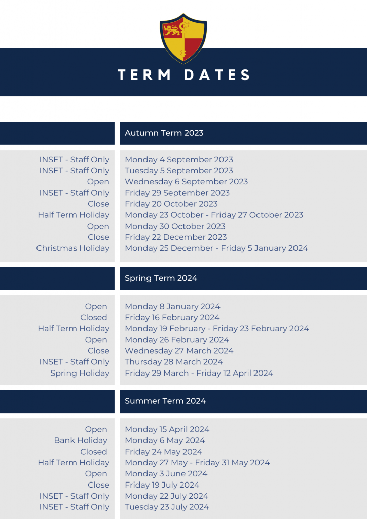 Term Dates – Prenton High